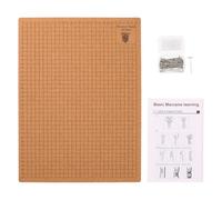 COHEALI Set Utensili per macramè Pannello in Sughero 28x38 Cm, 50 Spilli a T e Cuscini per Spilli, Kit Fai da Te per Creazione di Braccialetti e Intrecci, Tavola per Infilare e Tessitura