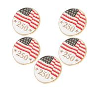 COHEALI Spilla Bandiera Americana 5 Pezzi in Lega Resistente allo Sbiadimento per Abbigliamento e Zaini, per Festa Patriottica e Celebrazioni del Giorno Dell'indipendenza