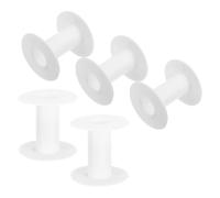 COHEALI Spolette di Plastica Vuote Materiale Robusto 5 Pezzi Bianco e Conservazione Conveniente, Forma per Fili e Cavi Elettrici per Macchina da Cucire e Ricamo