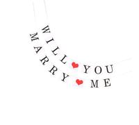 COHEALI Striscione Decorativo Will You Marry Me in Carta Atmosfera Romantica Set 1 Pezzo e Design da Appendere per Decorazione Auto Matrimonio e Ambienti Interni