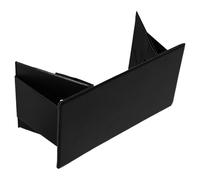 COHEALI Supporto per Laptop Pieghevole Portatile con Angoli Regolabili in Pelle Pu e Pannello in Densità, Design Moderno Nero per Ufficio e Casa
