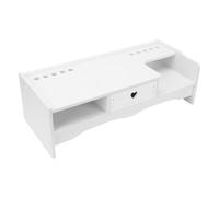 COHEALI Supporto per Monitor Computer Cassetto Organizer Alzatina Compatta 48X20X15 CM per Scrivania Ufficio e Casa Supporto Multifunzionale per Laptop e Accessori
