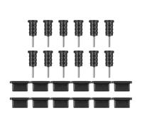COHEALI Tappi Antipolvere Copri Jack Nero 12 Paia in Silicone Type-c