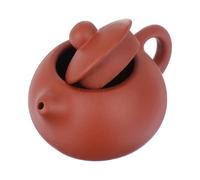 COHEALI Teiera Mini in Ceramica Rossa Resistente al Calore, Stile Cinese Tradizionale, Decorazione da Scrivania per Casa e Ufficio, Design Creativo e Compatto per Tè Gongfu