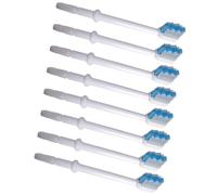 COHEALI Testine di Ricambio per Spazzolino d'Acqua 8pezzi Bianco in ABS per Irrigatore Orale Ideali per Pulizia delle Zone Ombra Dentali in Famiglia