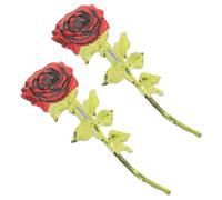 COHEALI Toppe Decorative per Abbigliamento Rosa Rosso, 2 Pezzi, Toppe Adesive per Borse e Vestiti, per Fai da Te e Uso Quotidiano