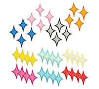 COHEALI Toppe Ricamate da Stirare a Forma di Stella a Punte 40 Pezzi, Applicazioni Termoadesive da Cucire Multicolore per Abbigliamento, Zaini e Fai da Te Creativo