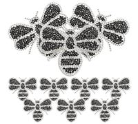 COHEALI Toppe Termoadesive per Tessuti 10 Pezzi Nero in Resina Pratiche ed Eleganti per Cappelli e Zaini Patch Decorative per Abbigliamento