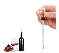 Cohentbliss Vinometro per Vino, Densimetro Alcool, Alcolometro per Birra, Termometro Grado Alcolico, 0-25% Misurazione Accurata, per Misurare la Percentuale di Alcol nel Vino