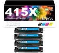 Coheritrix 4pcs Cartucce Toner 415X con chip, alta capacità | Compatibili stampanti per HP LaserJet Pro M454DN/M454DW/MFP M479DW/M479FDN/M479FDW,Cyan-1 pack