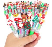 Coicok 30 Pezzi Penne Multicolore Natalizie, Gadget Compleanno Bambini, Penne a Sfera Regalo Natale per Bambini, Accessori Feste Natalizie, Regalo Fine Festa Natale, Gadget Natalizi, Ideali per Natale