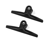 Coideal Fermacarte XXL, extra large, confezione da 2 pezzi, lunghezza 1 piede, in acciaio inox, giganti, colore: nero