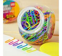 Coideal - Graffette colorate con rivestimento in vinile, confezione da 200 pezzi, 3,2 cm, colore assortito, per documenti, forniture per ufficio
