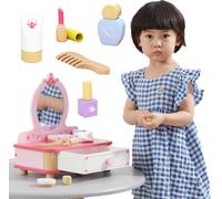 coiffeuse in legno per bambini Viga rosa con accessori