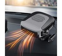 Coikes Riscaldamento Auto 12V 150W Riscaldatore Auto Stufetta per Auto Portatile 2 in 1 Sbrinatore per Ventola Raffreddamento Ruotabile a 360° Termoventilatore Riscaldatore per Auto Caravan Camion