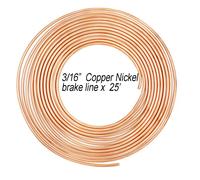 Coil Di Tubo Freno In Rame Nichel 3/16" (.187" O.D.) - 25 Ft.