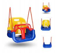 COIL Dondolo per bambini 3 in 1, regolabile e con seggiolino a dondolo, per neonati e bambini, con schienale e cintura di fissaggio, portata fino a 60 kg (Blu)