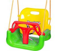 Altalena per bambini COIL 3 in 1 con seggiolino regolabile e crescente, altalena da giardino per bambini con schienale e cintura di sicurezza Carico massimo 60 kg - Altalena Per Bambini (verde)