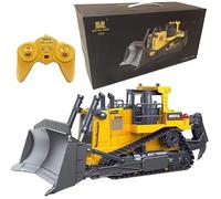 COIL Escavatore RC, bulldozer, macchina scavatrice, veicolo edile telecomandato, 1:16, 2,4 GHz, telecomandato, dimensioni: 36 x 19 x 15 cm, modello: 1554, per bambini dagli 8 anni, giallo
