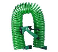 Coil Garden Hose - Flessibile Rubber Water Hose | 5 Watering Modes, Irrigation System | Water Hose Espandable With Spray Nozzle | Lightweight Ergonomic Sprayer For Boats, RV, House Cleaning, Yard