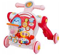 COIL Girello 5 in 1 - Aiuto a camminare, giocattolo educativo musicale, altezza regolabile, deambulatore, apprendimento a piedi, a partire da 1 anno, rosa