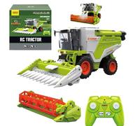 COIL RC trattore mietitrebbia - trattore radiocomandato a 6 canali con luce e suono a partire dai 3 anni, giocattolo educativo, robusta plastica ABS, 1:24, ideale per i bambini