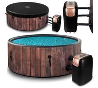 COIL SPA - SPA per esterni e esterni, gonfiabile, per 6 persone, effetto legno, robusto materiale DWF, gonfiabile, gonfiabile, idromassaggio benessere (Rustical)