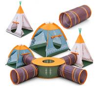 COIL Tenda da gioco per bambini, tenda per bambini all'aperto, tenda da gioco con tunnel, tenda per cameretta dei bambini, tenda per interni, tenda da gioco per bambini all'aperto, casa condivisa