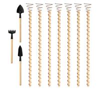 Coil Top Flower Stakes Copper Tone 11 Pezzi | Guide regolabili per piante per interni ed esterni, espositori decorativi verticali, cura dei fiori e crescita del giardino