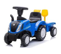 COIL Trattore New Holland Rutscjauto con Rimorchio - Trattore Buggy con Licenza, Include Rastrello e Pala - Realizzato in Plastica di Alta Qualità - Trattore Giocattolo Per Bambini - Trattore (Bue)