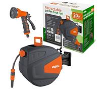 COIL Tubo da giardino, avvolgitubo automatico, montaggio a parete, Smart Stop, 9 funzioni di spruzzo, con pistola a spruzzo, tubo di alimentazione da 2 m, 20 m