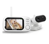 COIL Videocitofono con videocamera, monitor video per bambini, modalità visione notturna, 8 ninne nanne rilassanti, modalità VOX, fino a 300 metri, visualizzazione della temperatura, display LCD da