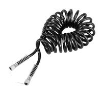 Coiled Air Hose - 1/8 Inch 9.8 Ft Polyurethane Material | Compressor Pipe Assembly Kit With Industrial Replacement Fitting On Both Ends | For Workshop Garage Tool And Pneumatic Use