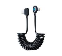 Coiled Car Charger - TPU 1 m 1,5 m, Retractable Type C Cable, Fast Charging Cord Durable Design | Vehicle Charging Accessory for Trailer, RV, Truck, Sedan, Pickup, Men, Women, Family, Friends