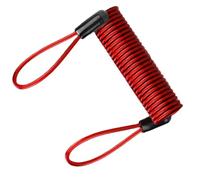 Coiled steel reminder cable helps prevent riding with a disc lock attached