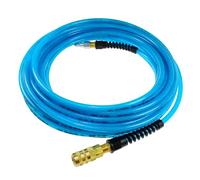 Coilhose Pneumatics PFE4100TS15X Flexeel Tubo flessibile dell'aria rinforzato in poliuretano, diametro interno 1/4", lunghezza 100' con accoppiatore industriale e connettore da 1/4", blu trasparente
