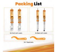 Coilovers, ammortizzatori per VW Golf MK2 tutti i modelli 83-92 per VW Golf MK2 / MK3 Volkswagen Corrado 1989-1995
