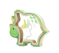 Coin Bank - Wooden Dinosaur Safe Cash Box for Saving Display | Solid Wood Money Storage with Slot Opening, Decorative Coin Jar for Child Room Bedroom Nursery Shelf Bookshelf Home Decor