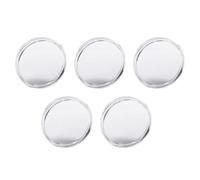 Coin Case, Clear Coin Holder Box, 5-Piece Portable Storage Containers with 3x3 Inches Size, Compact Savings Organizer for Business, Travel, Desk, Jewelry, Badge, Kids and Adults