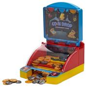 Coin Drop Gioco dei Gettoni con Luci e Suoni con 60 Gettoni Colorati Mini Macchinetta Spingisoldi con Luci Suoni Sala Giochi Slot Machine Elettronica Coin Pusher Spingi Monete Gioco Arcade Interattivo