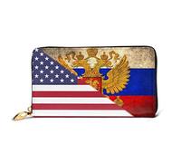 Coin Purse American Flag And The Russian Retro Emblem Portamonete Da Donna Squisito Portamonete Carino Portafoglio Per Figlia, Ragazze, Madre