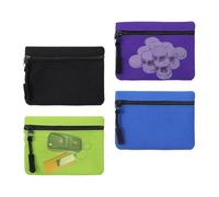 Coin Purse Four-Piece Mini Canvas Zippered Change Pouch, Small Organizer per bambini adulti scuola Commuting Travel Shopping, Holds Currency Cards Keys