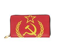 Coin Purse Hammer Sickle Wreath Soviet Flag Portafoglio Morbido Clutch Piccolo Borsa Elegante Portamonete Per Insegnante, Madre, Migliore Amico