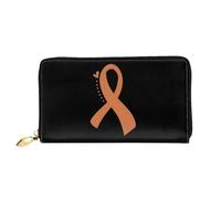 Coin Purse Kidney Cancer Awareness Ribbon Portafoglio In Pelle Vintage Portamonete Da Donna Adatta Portamonete Per Figlia, Ragazze, Uomo