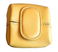 Coin Purse, Portable Change, Holder, Compact Functional Stylish Lightweight Design Small Cosmetic Pouch for Travel and Everyday Use, 2,95 pollici, PU Leather, giallo, Se référer au descriptif,