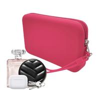 Coin Purse Pouch, Change Pouch with Rope, Waterproof Silicone Container, 5.91x3.54x1.18 Inches Compact Holder, Zippered Coins Wallet for Home, Travel, Outing, Daily Errands