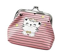 Coin Purse - PU Leather Cat Pattern Change Bag | Small Portable Wallet for Cash Cards, Cute Zipper Pouch for Shopping Work School Travel Outdoor Holiday Vacation