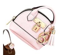 Coin Purse - PU Leather Lipstick Organizer Holder with Keychain | Change Purse for Shopping Work School Travel Outdoor Holiday Festival Vacation