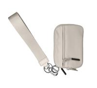 Coin Purse Wallet with Lanyard, Zippered Change Pouch, 5,91 x 3,54 x 0,79 pollici Easy Organization, Portable Compact Credit Card Holder for Daily Errands, Commuting and Traveling, beige, Se référer