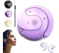 Coindcies AI Translation Wireless OWS Bluetooth 5.4 auricolari, Gleegard Traduttore Auricolari in tempo reale, Hanging Ai-Powered Earphones, Portable Translating 146 Lingue Cuffie Auricolare (Viola)